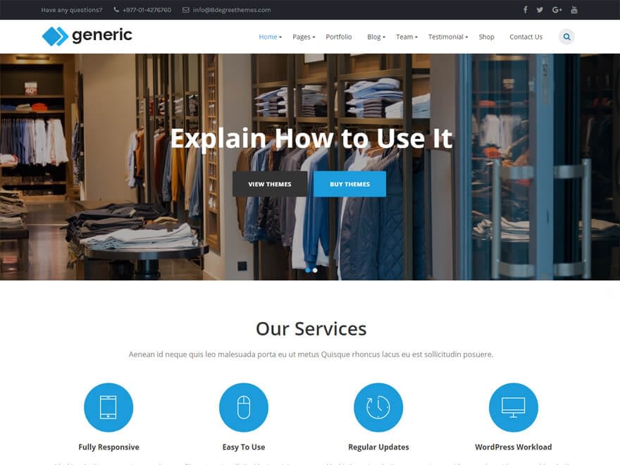 WP Generic - Free WordPress Blog Themes