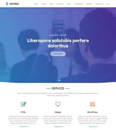 Eight Degree - Free WordPress Corporate Business Theme - 8Degree 