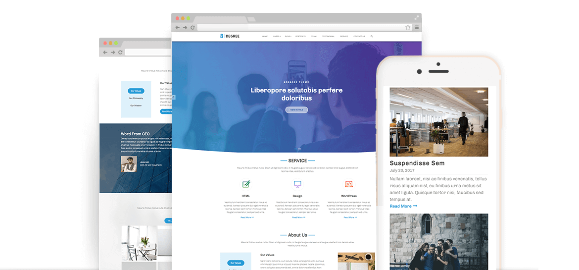 Eight Degree Free Wordpress Corporate Business Theme 8degree Themes