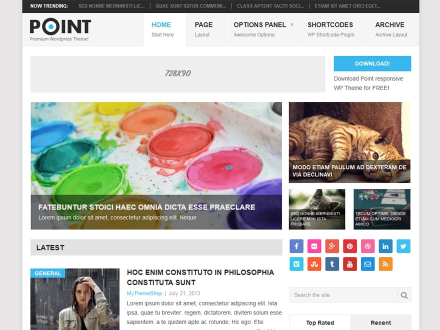 Point - Free WordPress Blog Theme