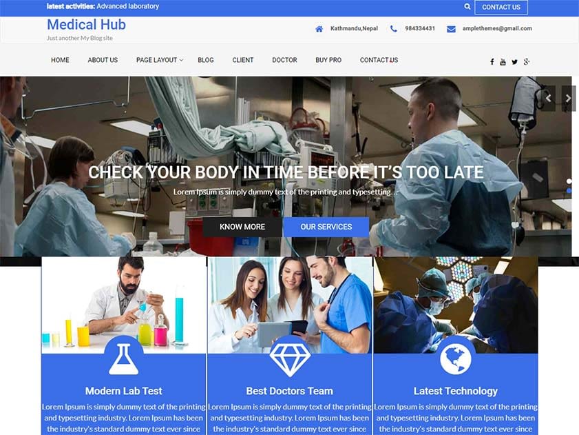 Best Health Medical Wordpress Theme In 2019